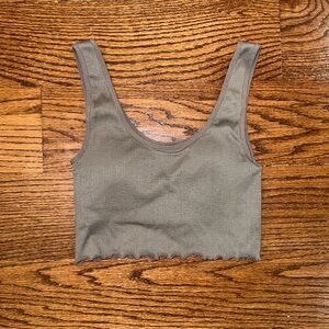 Forever 21 Ribbed Padded Crop Tank Top